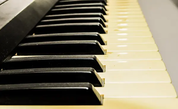 Closeup klavírní klávesnice — Stock fotografie