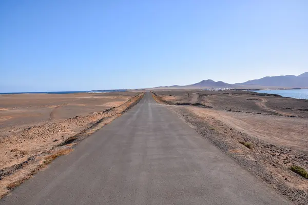 Zdjęcie Krajobrazu Desert Dirt Road — Zdjęcie stockowe
