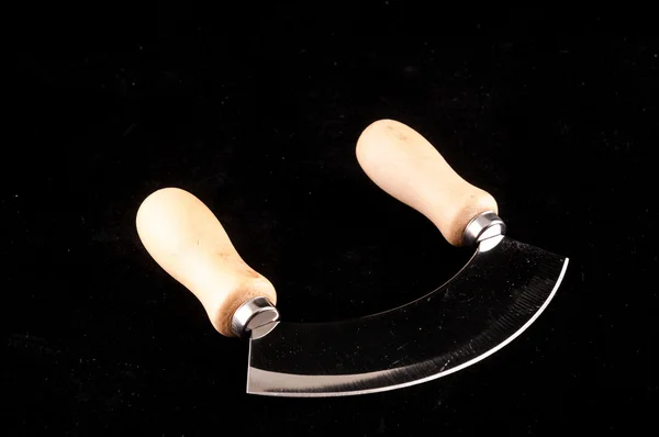 Foto Bild Einer Küche Gebogene Metallische Messer Werkzeug — Stockfoto