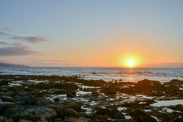 Denizde Güneşin Batışının Fotoğrafı — Stok fotoğraf