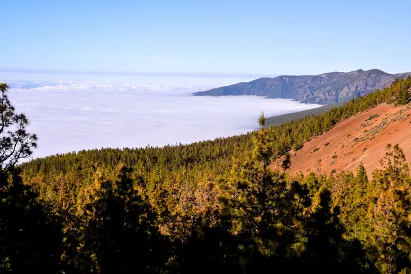 Mar Nubes Nube Mar Las Altas Montañas Fenómeno Tenerife Islas — Foto de Stock