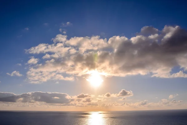 Photo Picture Sun Setting Sea — Stock Photo, Image