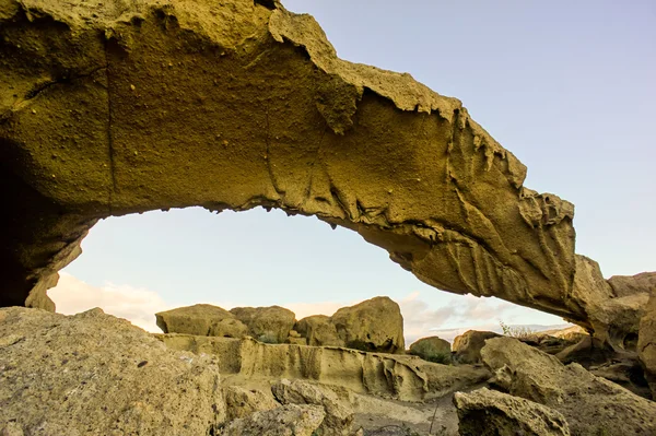 Formazione Vulcanica Arco Naturale Nel Deserto Tenerife Isole Canarie Spagna — Foto Stock