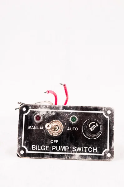 Interruptor Preto Usado Velho Interruptor Grunge Vinatge — Fotografia de Stock