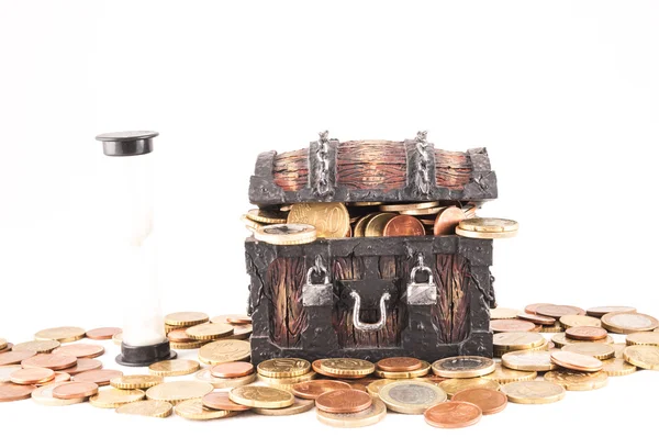 Obraz Business Money Concept Idea Treasure Trunk Pieniądze — Zdjęcie stockowe