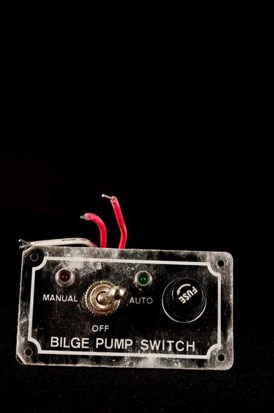 Interruptor Preto Usado Velho Interruptor Grunge Vinatge — Fotografia de Stock