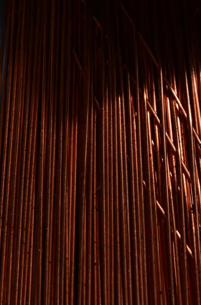 Achtergrond Textuur Van Orange Copper Electrical Wire — Stockfoto