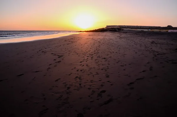 大西洋の夕日エルメダーノテネリフェ島カナリア諸島スペイン — ストック写真