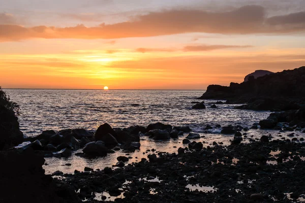 Bild Solnedgången Havet — Stockfoto