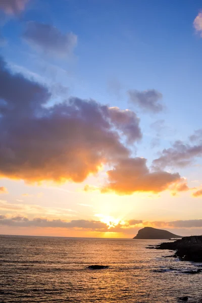 Tenerife Kanarya Adası Spanya Atlantik Okyanusunda Güneş Batıyor — Stok fotoğraf