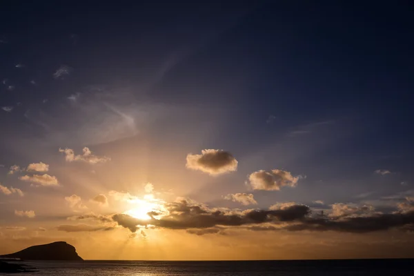 位于西班牙Tenerife加那利岛的大西洋日落 — 图库照片