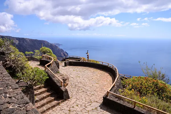 Paisaje Con Pinares Montañas Las Islas Canarias Del Hierro —  Fotos de Stock