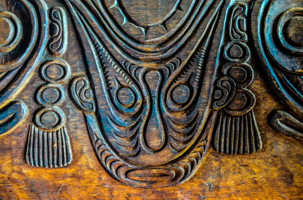 Antique Carved Wood Bas Relief — Stock Photo, Image
