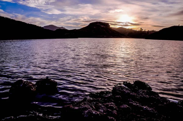 Dark Water Lake na Gran Canaria — Stock fotografie