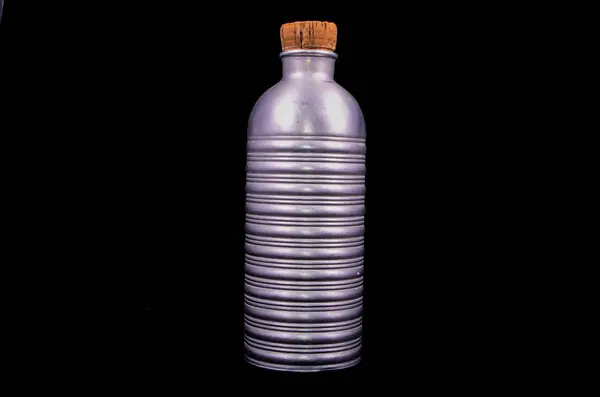 Antique Vintage Metal Aluminium Bottle — Stock Photo, Image