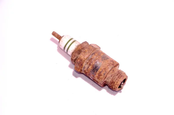 Rusty Vintage Worn Spark Plug — Stock Photo, Image