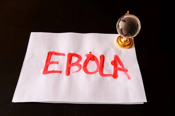 Palavra Ebola Texto — Fotografia de Stock