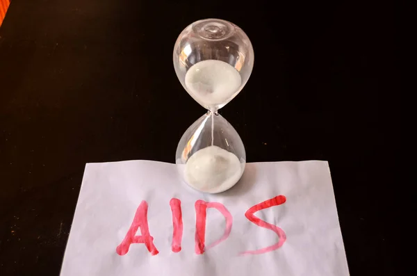 艾滋病的文字 — 图库照片