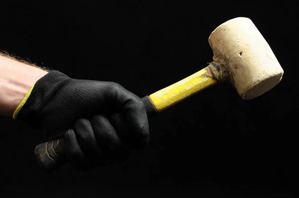 Hammer and a Hand — Stock Photo, Image