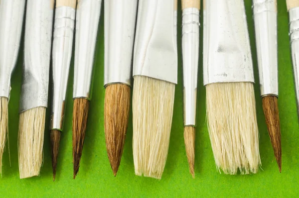 New Wooden Different Paintbrush Texture — Stock Photo, Image