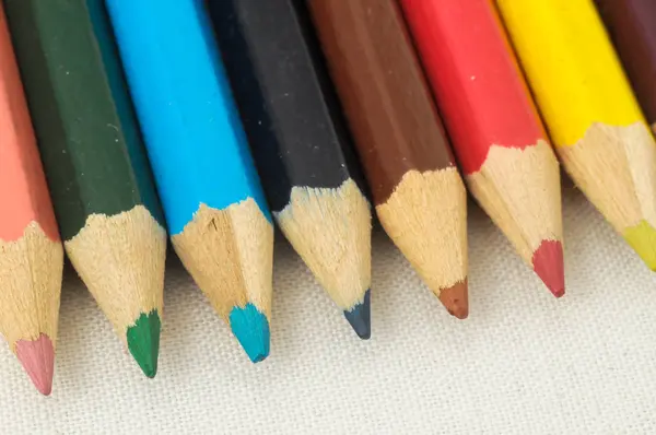 新的彩色的铅笔纹理 — 图库照片
