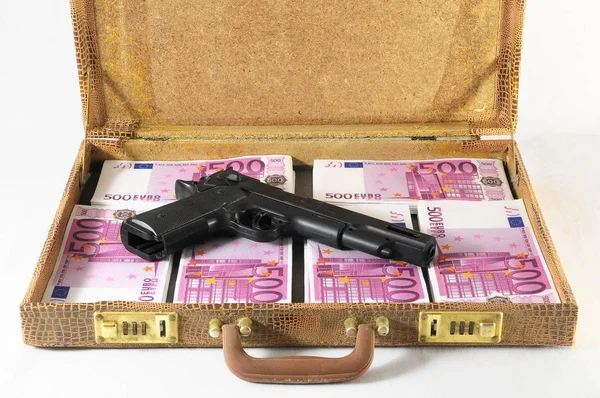 Suitcase Full of Banknotes — Stock Photo, Image