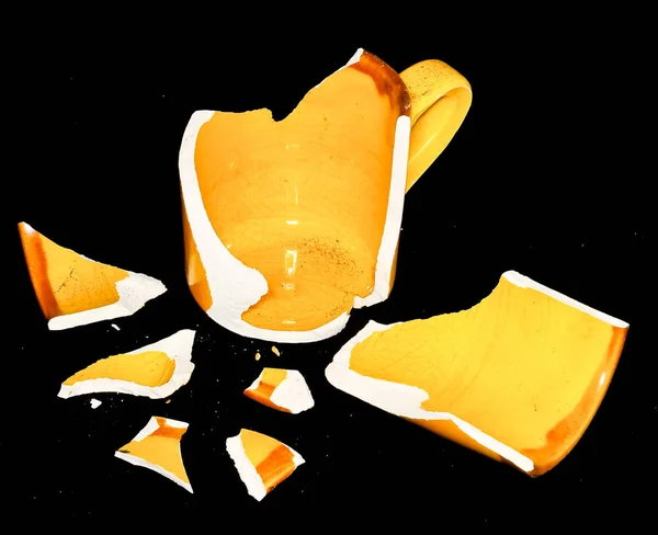 Broken Orange Coffe Cup — Stock Photo, Image