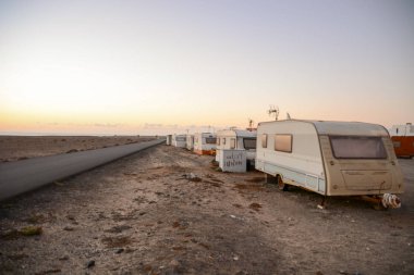 Caravan Park in the Desert clipart