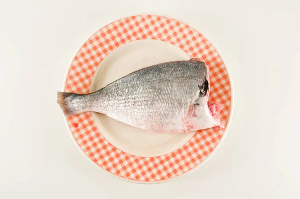 Dorada fresca de pescado decorado besugo —  Fotos de Stock