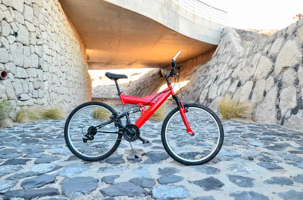 Bicicleta de montanha de suspensão completa — Fotografia de Stock