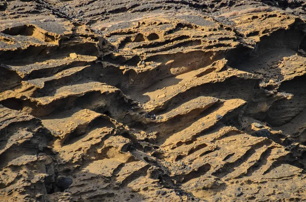 Formación Basáltica de Roca Volcánica en Gran Canaria —  Fotos de Stock