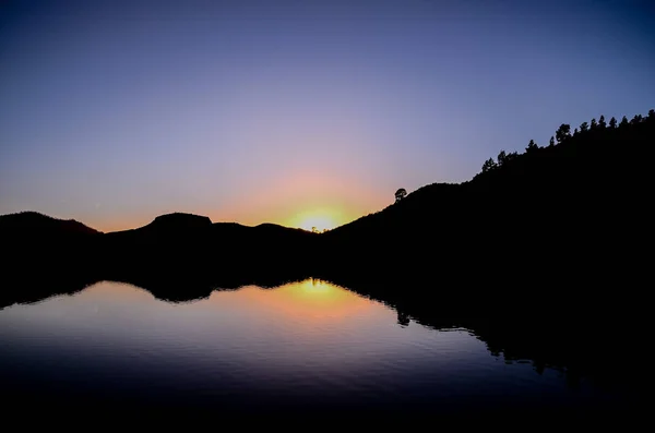 Dark Water Lake na Gran Canaria — Stock fotografie