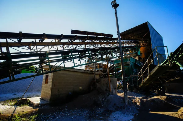 Pedreira de cascalho industrial — Fotografia de Stock