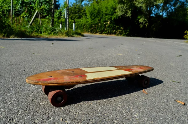 Skate de skate de madeira dos anos 70 — Fotografia de Stock