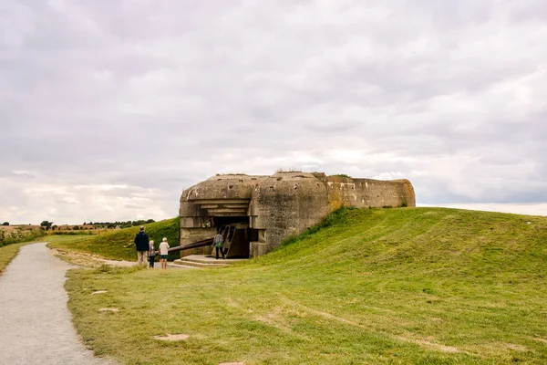 Kvarlevor av Mulberry hamnen i Normandie Frankrike, Europa — Stockfoto