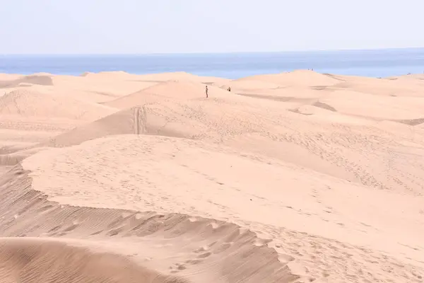グラン・カナリアに砂丘のある砂漠スペイン — ストック写真