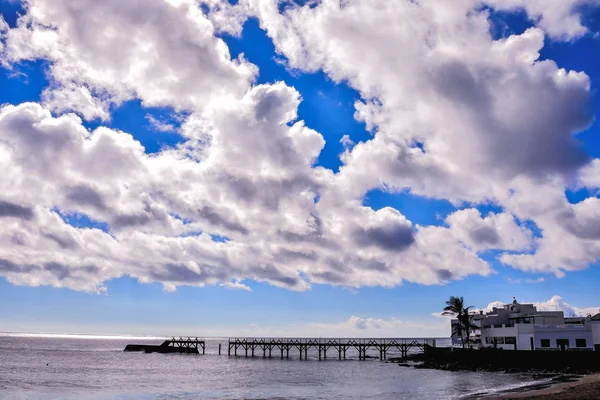 Spagnolo Panorama Arrieta Lanzarote Tropicale Isole Canarie Spagna — Foto Stock