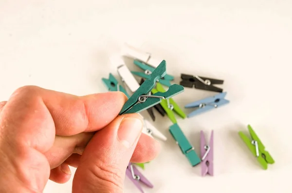 Fotografie foto a clothespin — Fotografie, imagine de stoc