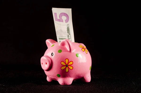 Foto Van Een Business Money Concept Idee Piggy Bank — Stockfoto