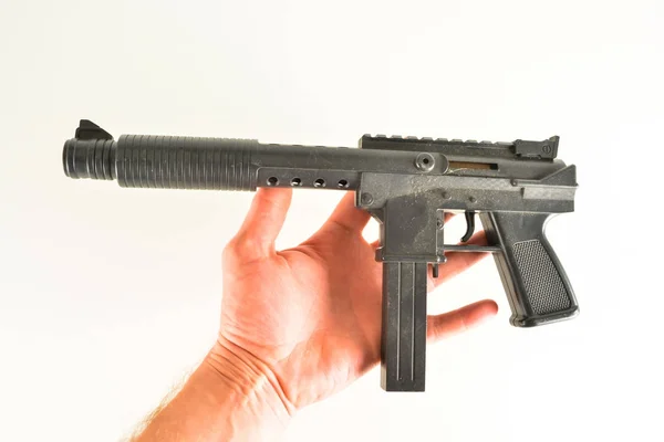 Крупный План Игрушечного Пистолета Объект Белом Фоне — стоковое фото
