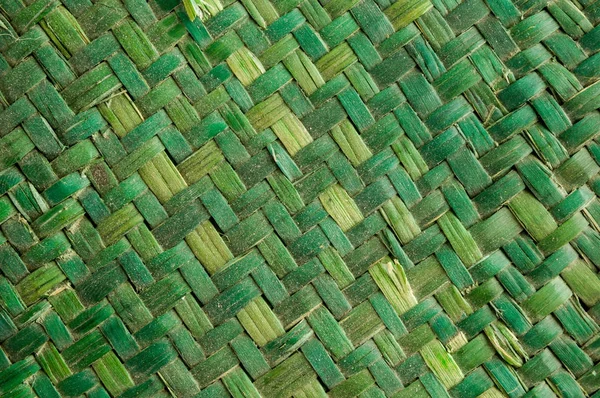 Zelené Vimini Bambusové Tkaní Textury Pozadí Vzor — Stock fotografie
