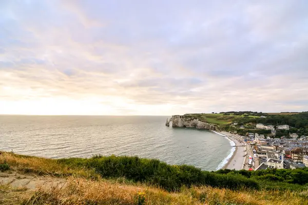 Falaise d 'Amont Etretat Şehri Normandiya Fransa Avrupa — Stok fotoğraf