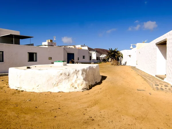 Landschaft Aus Spanischer Sicht Graciosa Lanzarote Tropische Vulkanische Kanarische Inseln — Stockfoto
