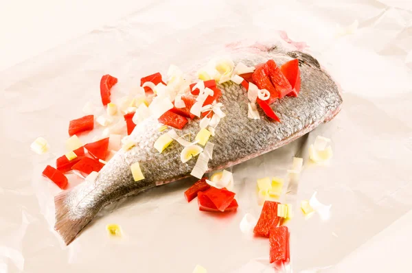 Frischer Dorada Fisch Dekoriert Dorade Bereit Zum Kochen — Stockfoto