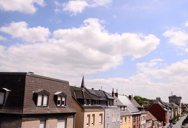 Hamm Staré Německé Gotické Město Typickými Střechami — Stock fotografie