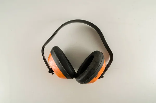 Nahaufnahme Von Headset Objekt Auf Weißem Hintergrund — Stockfoto