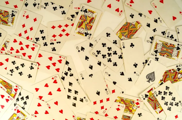 Poker Card Textuur Casino Kaarten Als Achtergrond — Stockfoto