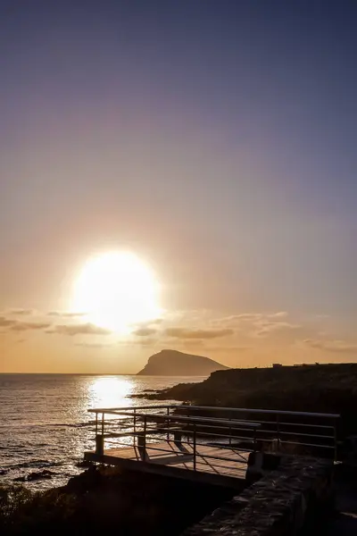 The Sun Setting in the Sea — Stock Photo, Image
