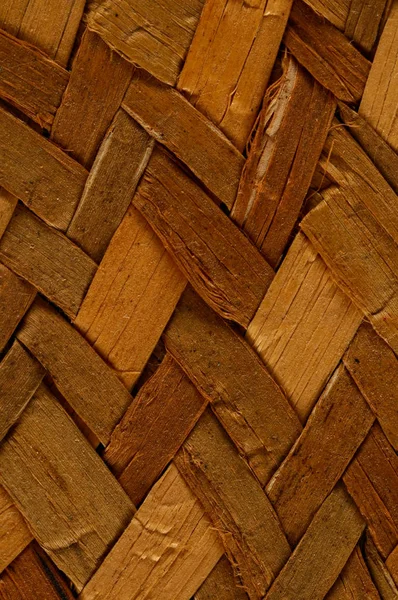 Zdjęcie Brązowej Teksturowanej Plecionki Vimini Wood Tło — Zdjęcie stockowe