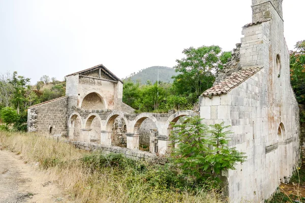 San Clemente Klášter Zřícenina Kostela Abruzzo Kraj — Stock fotografie